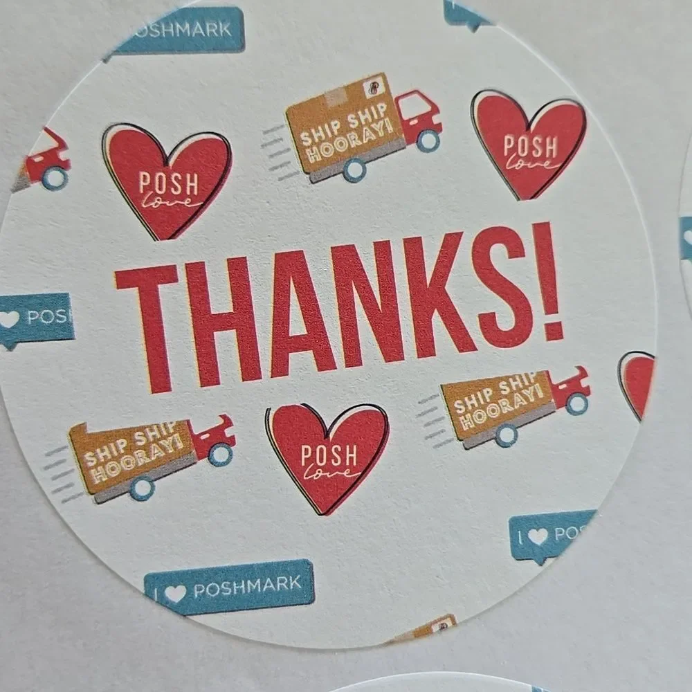 POSHMARK posh SWAG stickers Thank You Cards Blue poshfest poshfixings poshshows